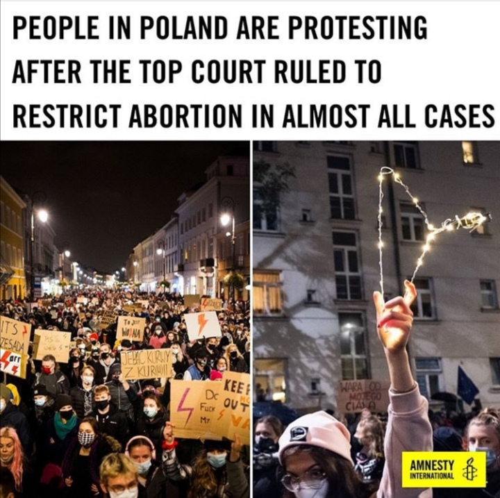 Νέα μεγάλη διαδήλωση 100.000 γυναικών στην Πολωνία κατά δικαστικής απόφασης που απαγορεύει την άμβλωση ΒΙΝΤΕΟ