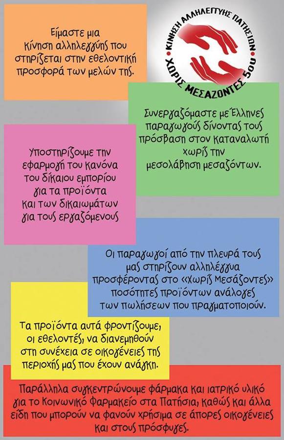 Αγορά αλληλεγγύης χωρίς μεσάζοντες - Δεν είναι ένα απλό παζάρι, είναι μια Γιορτή Αλληλεγγύης