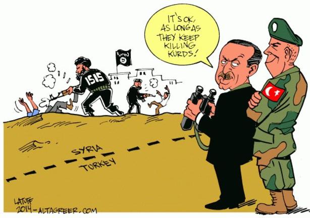 Τρία σκίτσα του Carlos Latuff που δείχνουν πως πολεμάει η Τουρκία τον ISIS...