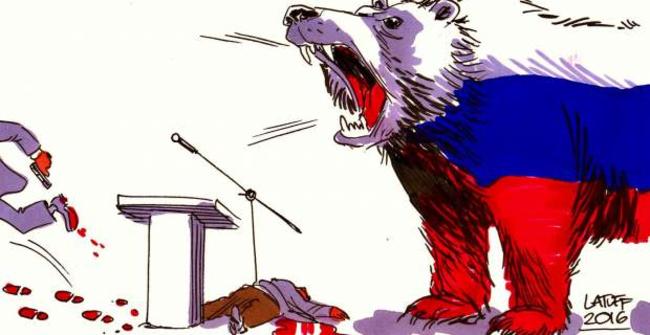 Το σκίτσο του Carlos Latuff για την εν ψυχρώ δολοφονία του Ρώσου πρέσβη