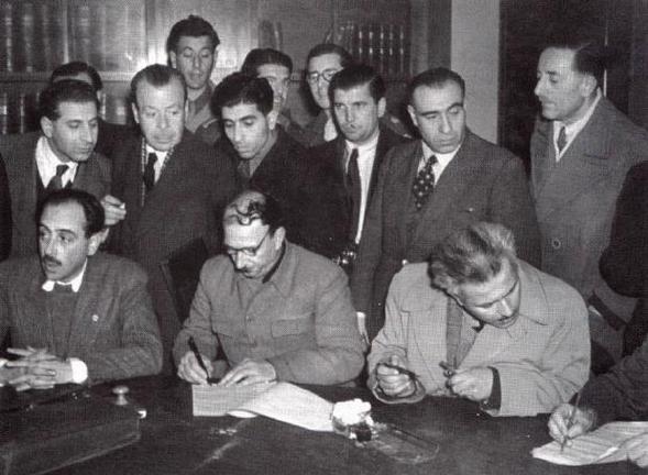 Η υπογραφή της Συμφωνίας της Βάρκιζας