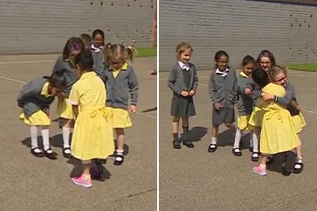 Αυτή η 7χρονη μικρούλα επιστρέφει στο σχολείο και δείχνει στους φίλους της το προσθετικό της πόδι [ΒΙΝΤΕΟ]