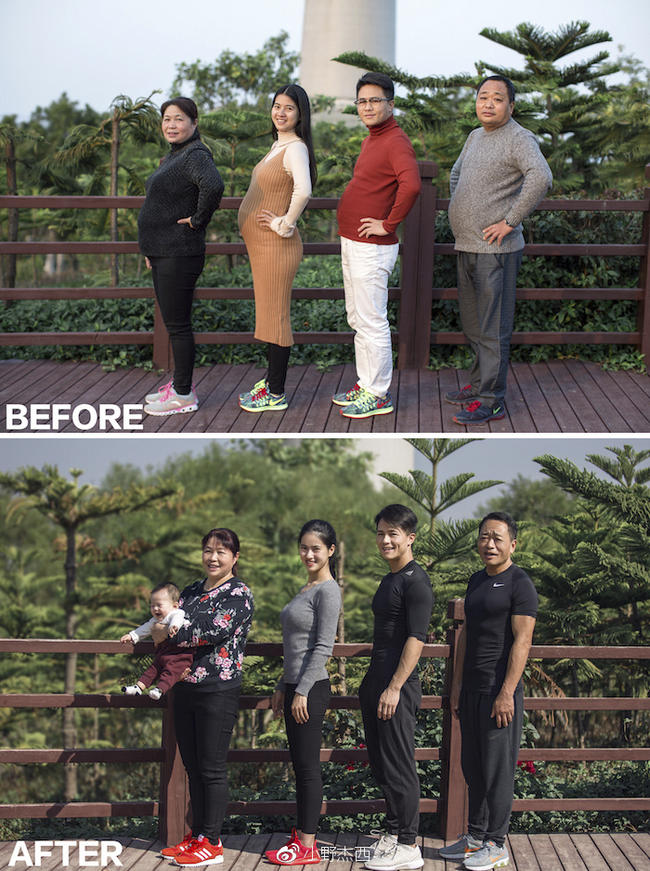 Πριν και μετά: Οικογένεια Κινέζων το έριξε στην γυμναστική για 6 μήνες και ιδού τα αποτελέσματα