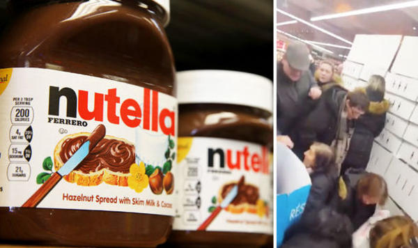 Κατάντια: "Μάχη" σώμα με σώμα για μια Nutella σε έκπτωση [ΒΙΝΤΕΟ]