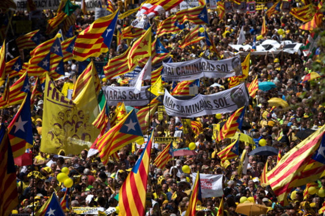 Δυναμική διαμαρτυρία στη Βαρκελώνη
