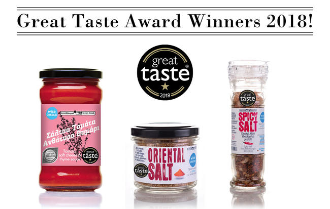 WISE GREECE: Τρία νέα Great Taste Awards για τα προϊόντα της!