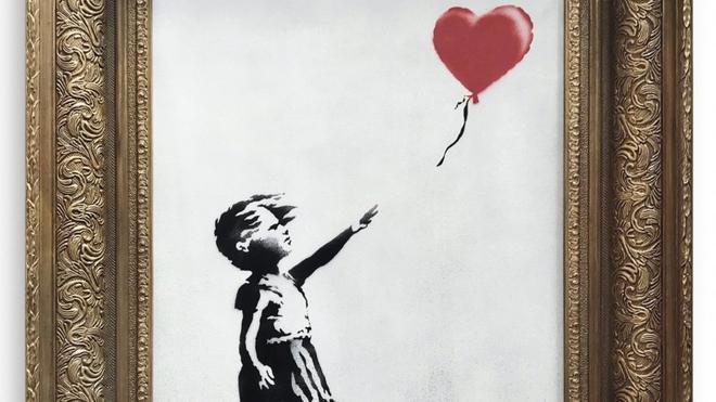 Το έργο του Banksy που αυτοκαταστράφηκε μόλις πουλήθηκε 1 εκ. λίρες σε δημοπρασία