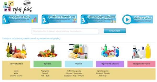 Ένα νέο εύχρηστο site συγκρίνει τις τιμές των supermarket για να ψωνίζετε φθηνότερα
