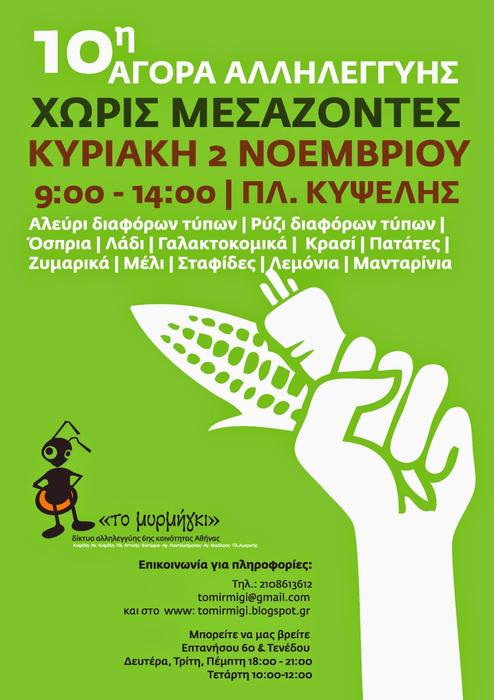 Ο Δήμος Αθηναίων απαγόρευσε την Αγορά Αλληλεγγύης Χωρίς Μεσάζοντες!