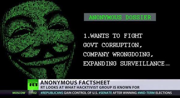 ΒΙΝΤΕΟ: Οι Anonymous στο RT - «το διαδίκτυο έχει τη δύναμη να ρίξει καθεστώτα»