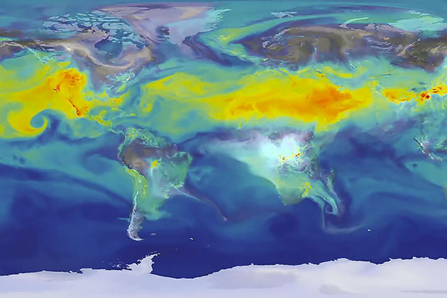 Σοκαριστικό βίντεο της NASA δείχνει πως οι εκπομπές διοξειδίου του άνθρακα απλώνονται σε όλο τον πλανήτη