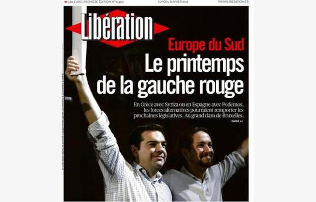 Liberation: «Νότια Ευρώπη: Η άνοιξη της κόκκινης Αριστεράς»