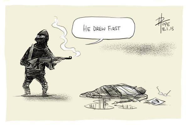 Θέλει αρετή και τόλμη της πένας η ελευθερία.
Τιμή στο Charlie Hebdo FYEG ‪#‎JeSuisCharlie‬ ‪#‎CharlieHebdo‬