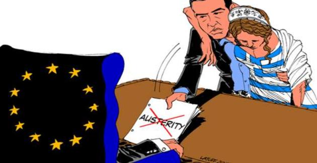 Το σκίτσο του Carlos Latuff για την διαπραγμάτευση Ελλάδας - Ευρώπης