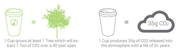 Βιοδιασπώμενα ποτήρια καφέ που περιέχουν σπόρους, μετατρέπονται σε δέντρα! (εικόνες - βίντεο)