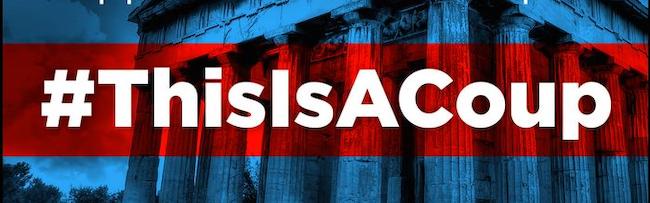 #ThisIsACoup - Υποστηρίζουμε το κίνημα στο Twitter ενάντια στο πραξικόπημα Σόιμπλε