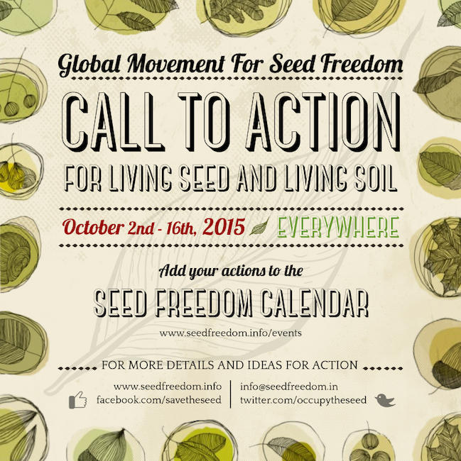 Κάλεσμα σε δράση για τον ζωντανό σπόρο και το ζωντανό έδαφος 2015