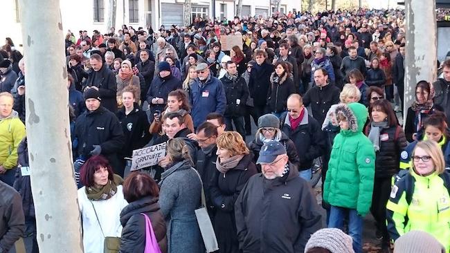Μαζική διαδήλωση στην Τουλούζη κατά των μέτρων "έκτακτης ανάγκης", υπερ των πολιτικών ελευθεριών και της ειρήνης