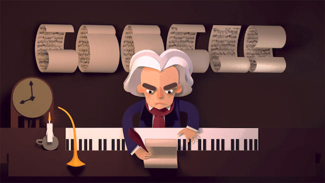 Η Google τιμά με doodle τα 245α γενέθλια του Μπετόβεν